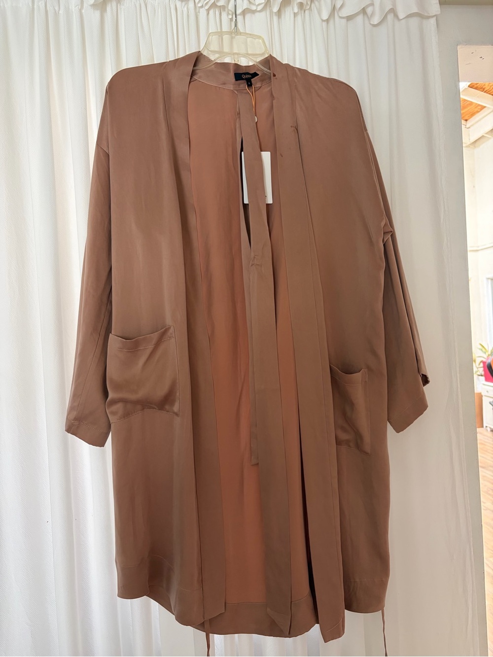 Quince Dusty Rose Open-Front Duster